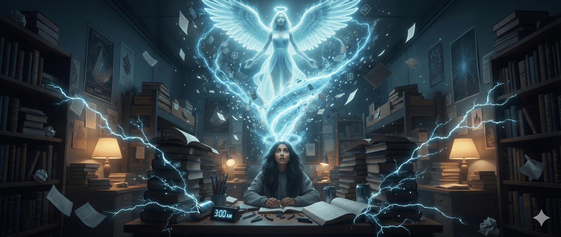 Students collaborating and learning together.